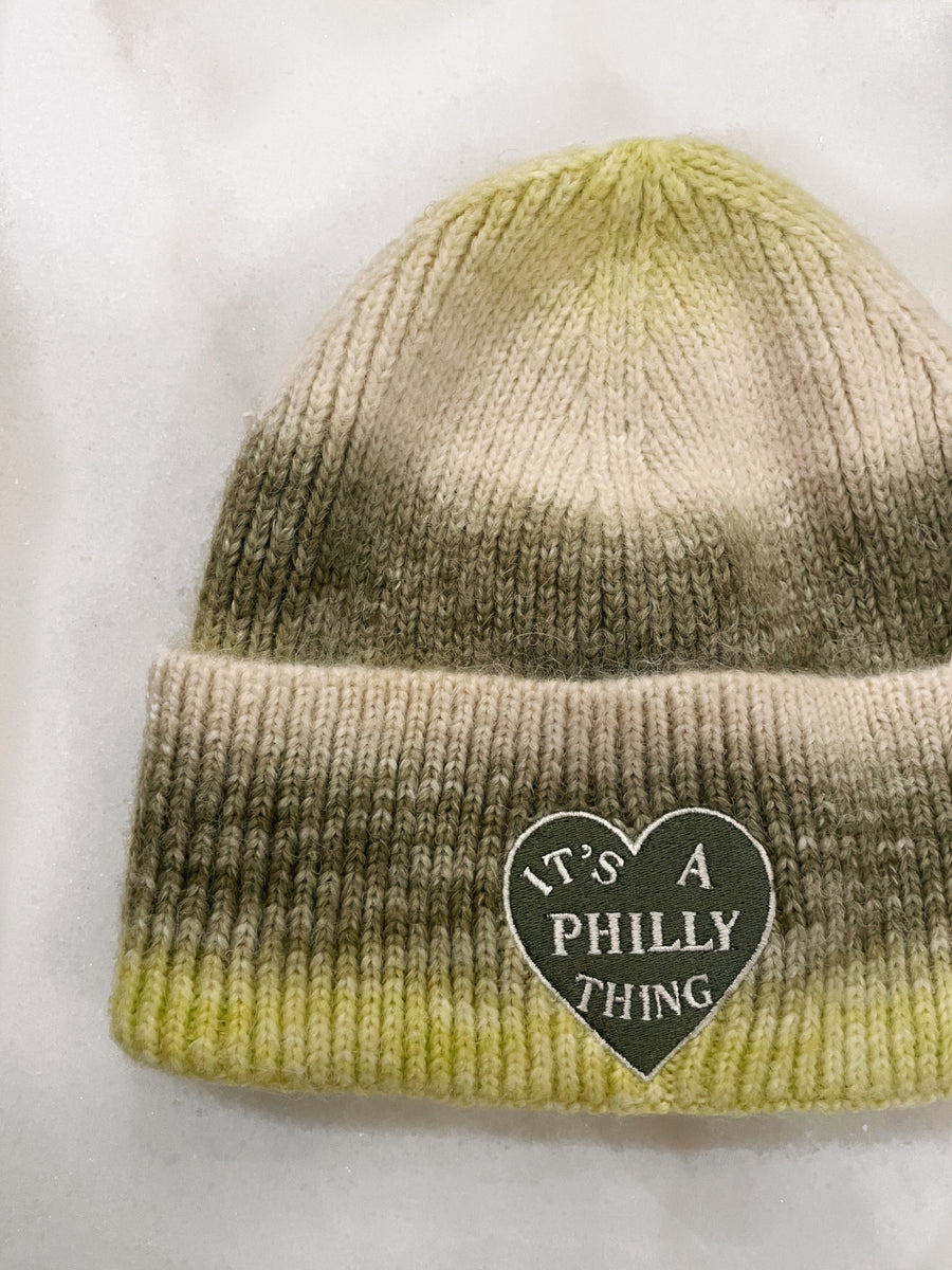 IT’S A PHILLY THING BEANIE - GREEN OMBRE