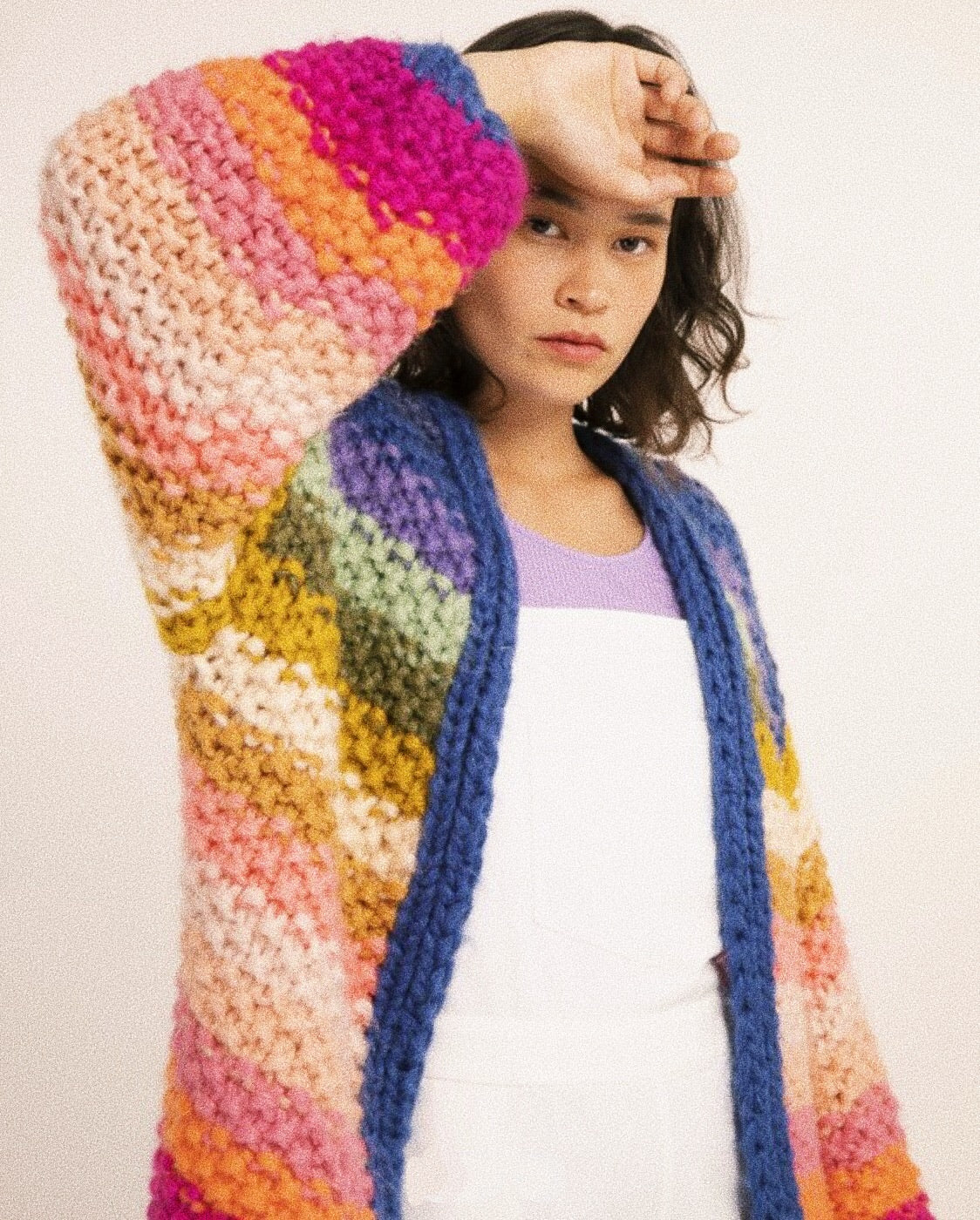 Cardigan rayé en lamé en multicolore – Missoni