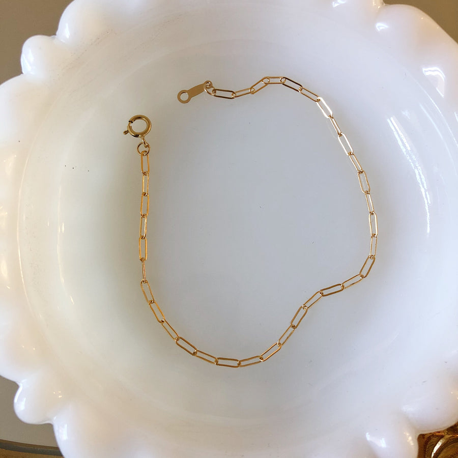 14K EVERYDAY CABLE CHAIN BRACELET