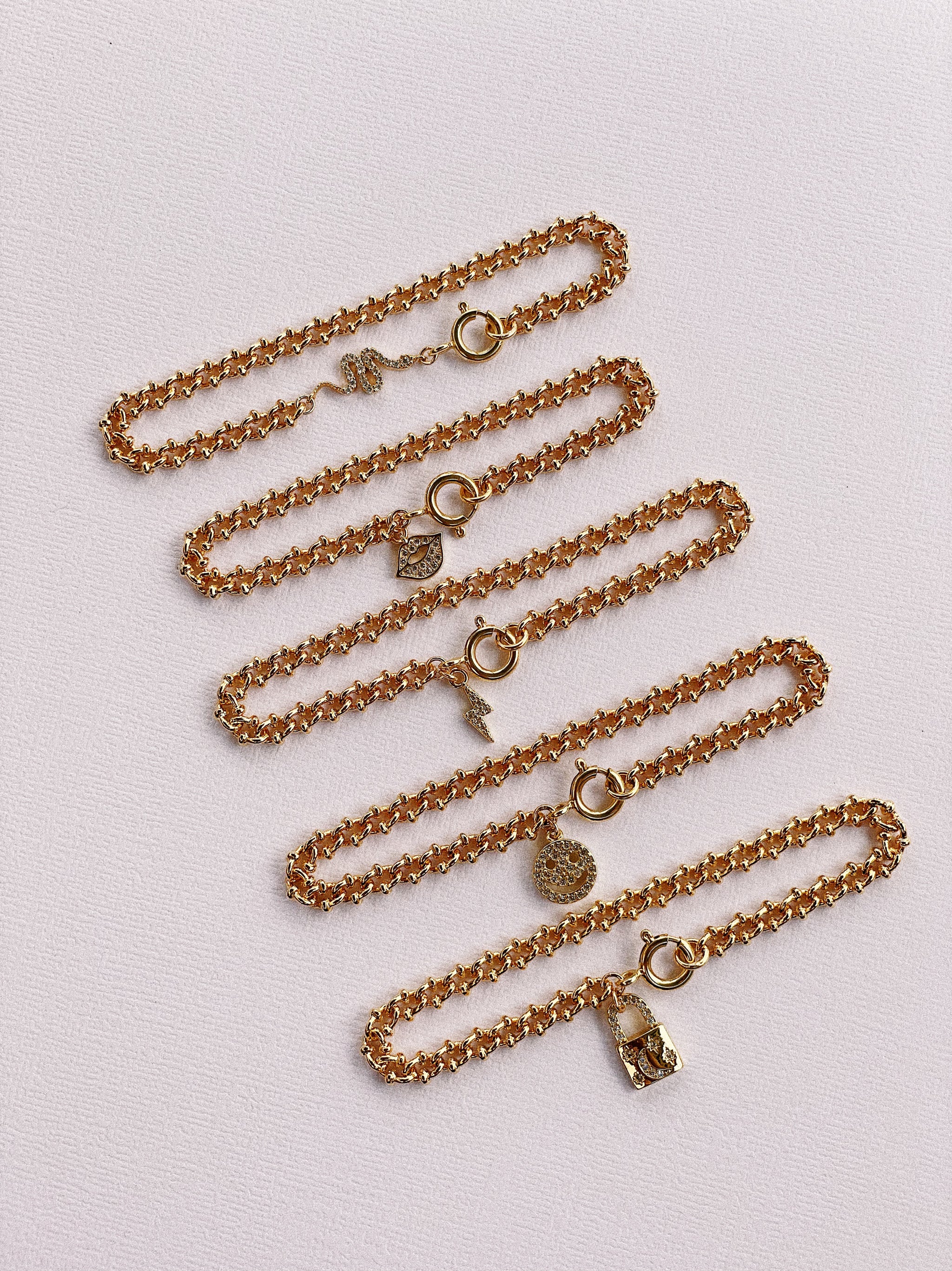BALL LINK CHAIN CHARM BRACELET | Shop Trendy and Contemporary