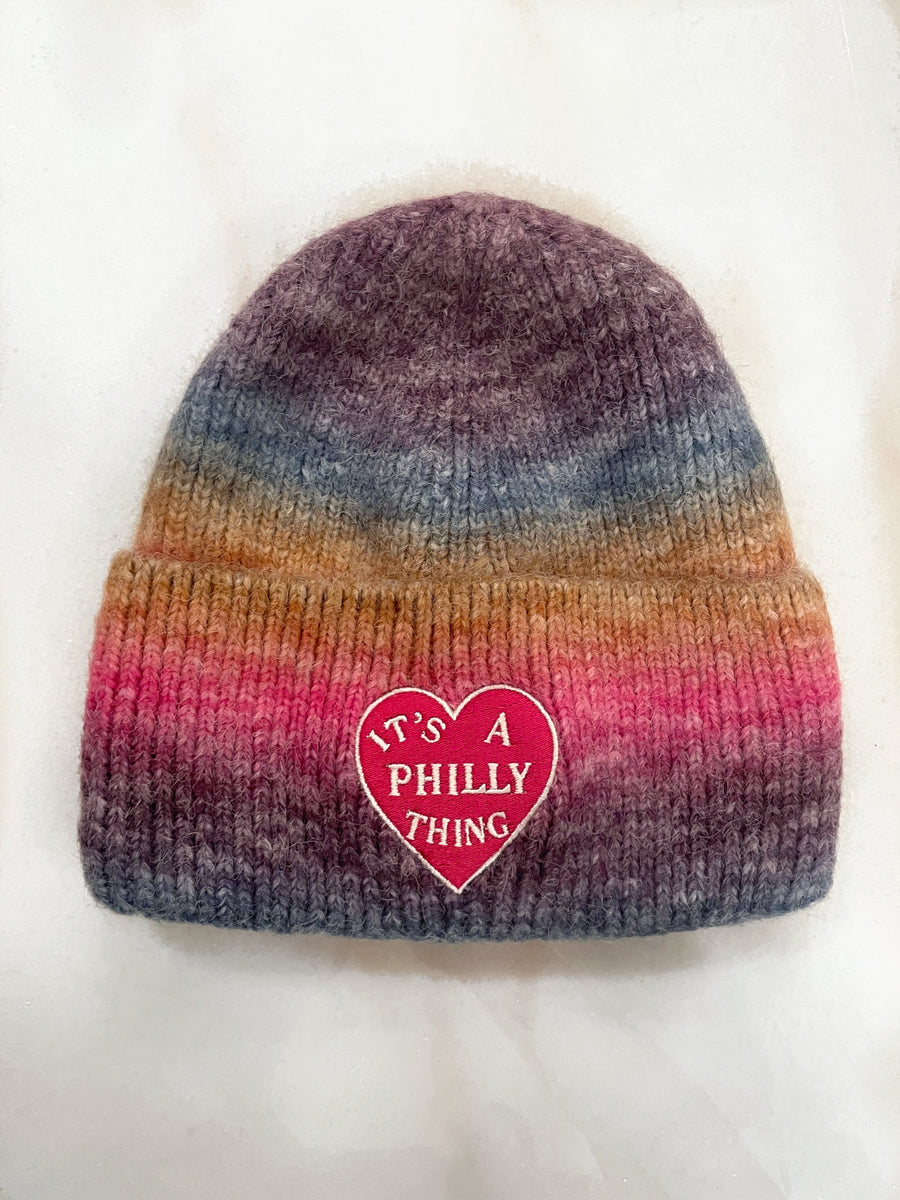 IT’S A PHILLY THING BEANIE - RAINBOW OMBRE