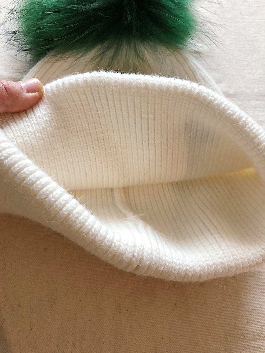 EMBROIDERED EAGLES SINGLE POM - HEART